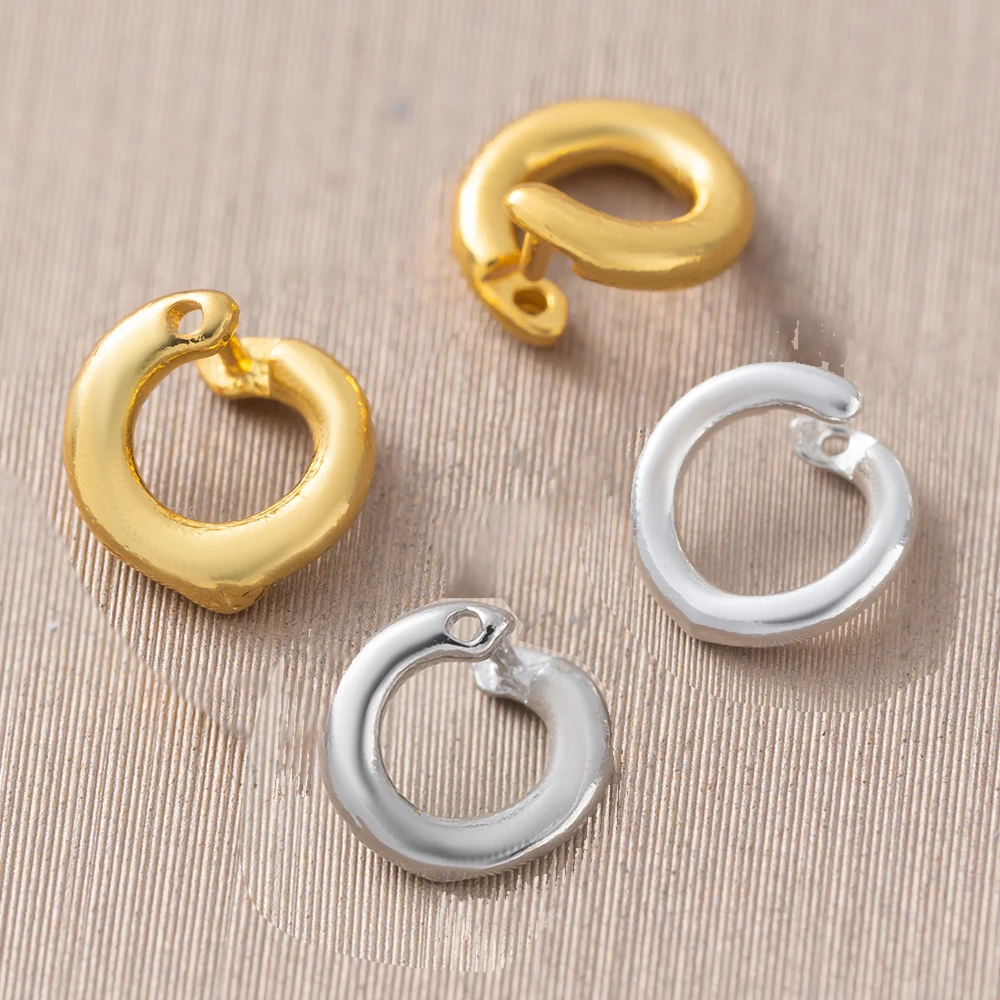 10 Stück 18K vergoldete Messing-Sprengringe, Außendurchmesser 5,5-14mm, runde Verbinder, Split-Verschlüsse für Halsketten, Armbänder, Schmuckherstellung – Detail 2