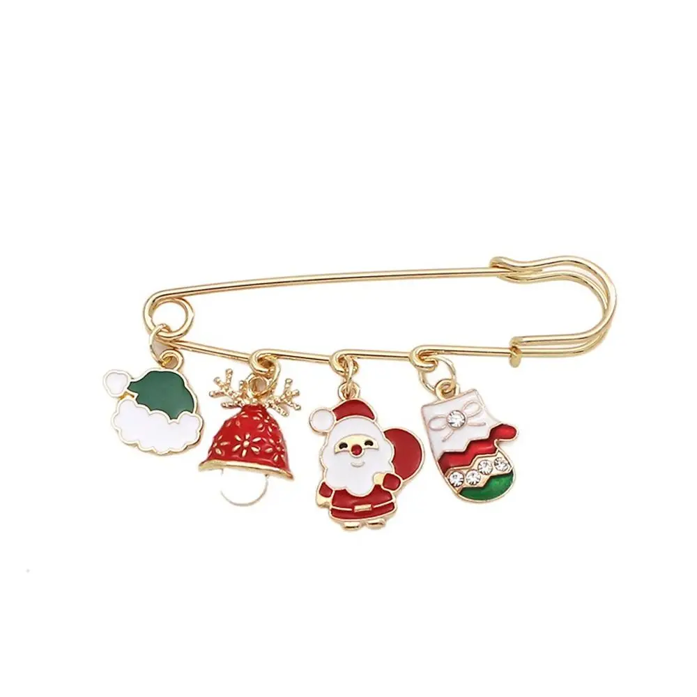 Gift Lapel Pins Clothing Accessories Women Bag Decoration Waistband Pin Safety Pins Dress Shawl Clips Christmas Brooches
