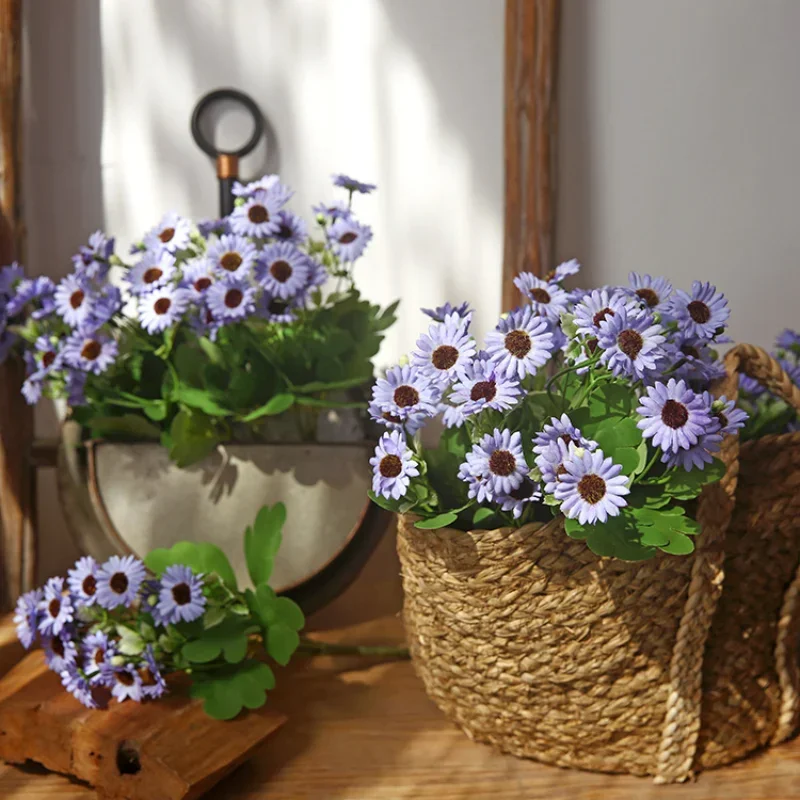 15 Hoofd Kleine Madeliefje Kunstbloemboeketten Nep Bloemen Woonkamer Bloemenfotografie Rekwisieten Kleine Chrysanthemum Kosmos