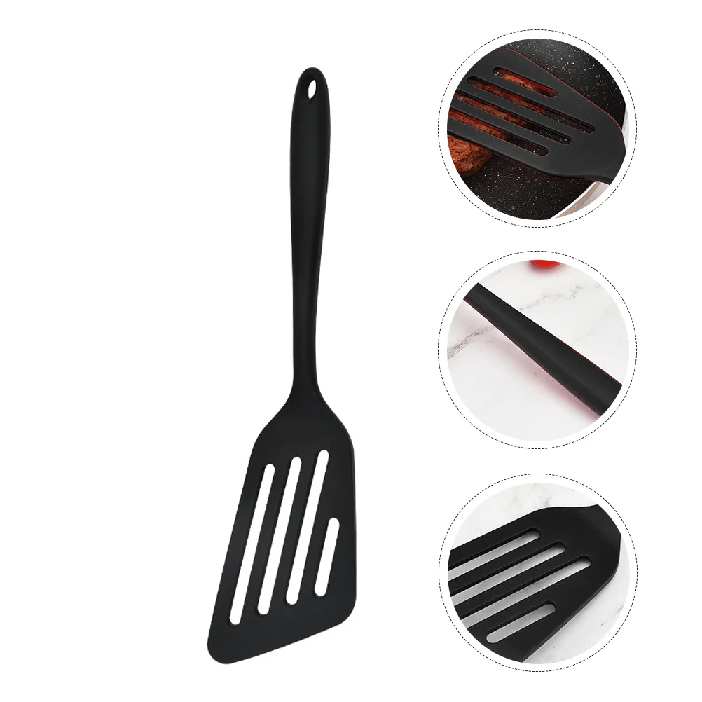 Stainless Steel Silicone Cooking Spatula Deep Frying Pan Noodle Silica Gel Pancake