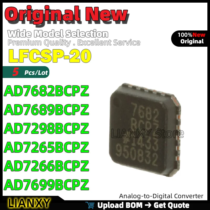 5pcs-lfcsp-20-ad7682bcpz-ad7689bcpz-ad7298bcpz-ad7265bcpz-ad7266bcpz-ad7699bcpz-analog-to-digital-converter-new-original