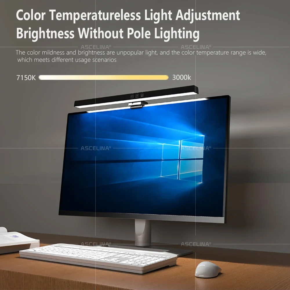 Imagem -02 - Led Usb Screen Hanging Light Proteção para os Olhos Computador Fill Light Socket Long Wall Lights Decoração Led Screen Lustre 33 cm 50cm