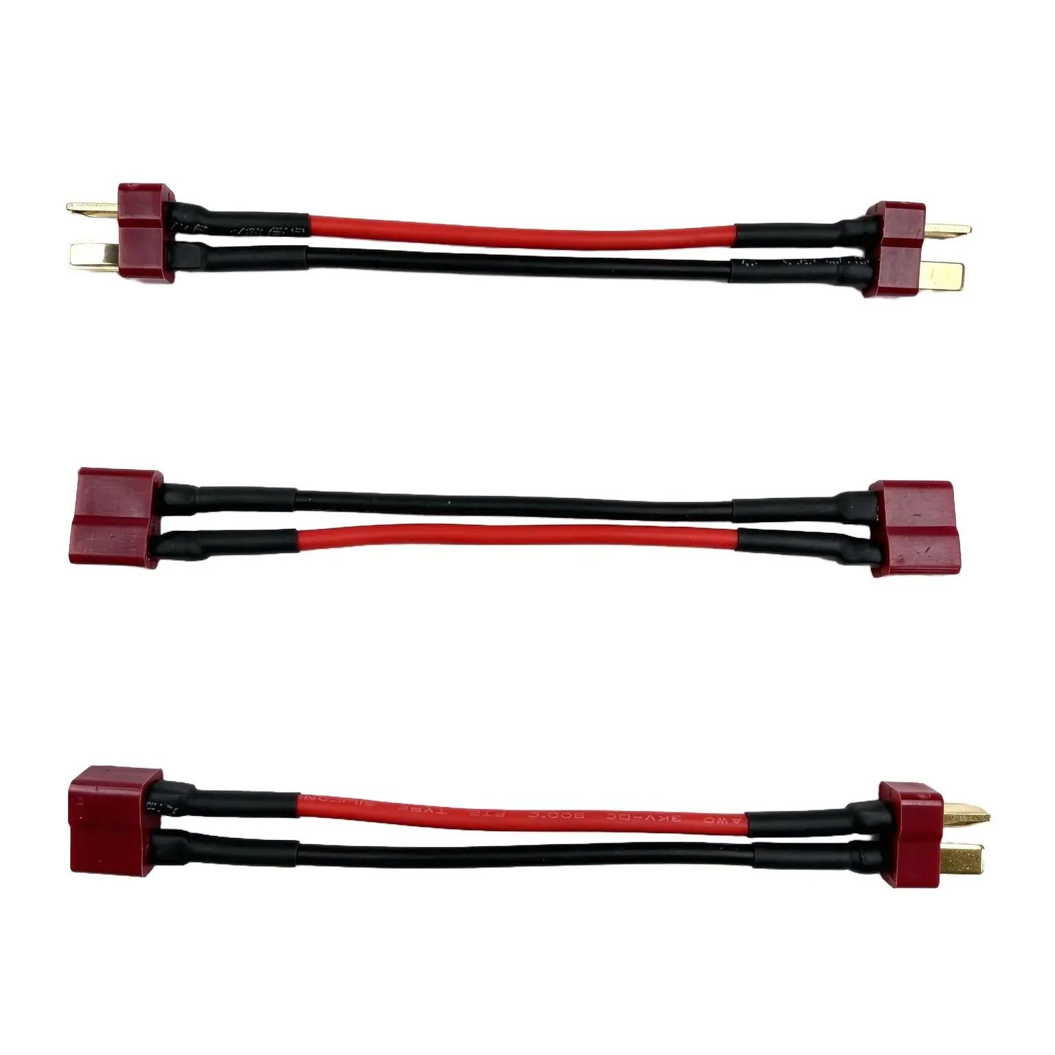 T Plug Male Female Connector 10/20/30CM 14AWG Tinned Copper High Temp Silicone Wire for RC Lipo FPV Drone Charger