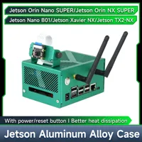 Yahboom Jetson Nano Aluminum Alloy Case for Jetson Nano B01/Orin NX SUPER /Orin NANO SUPER With Camera Bracket Power Switch