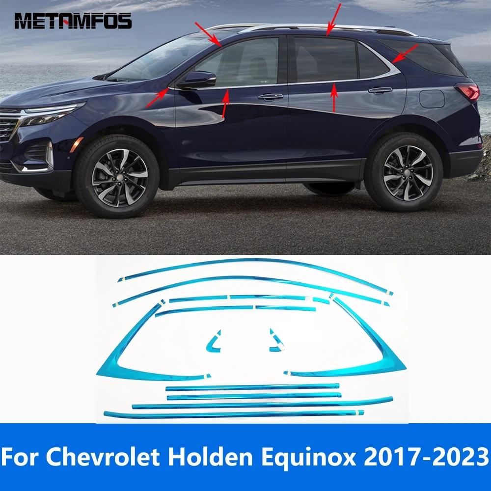 

Накладки на верхний и нижний подоконник, декоративные наклейки на рамку окна для Chevrolet Holden Equinox 2017-2021 2022 2023, аксессуары для стайлинга автомобиля