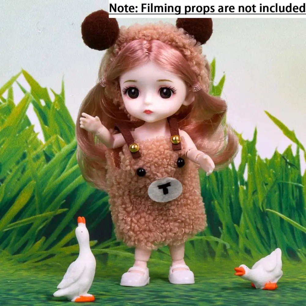 

BJD Doll Big Eyes 16cm BJD Doll 1/12 Scale Movable Cute Face BJD Doll 16cm Figure 13 Joints Movable BJD Doll Diy Gifts