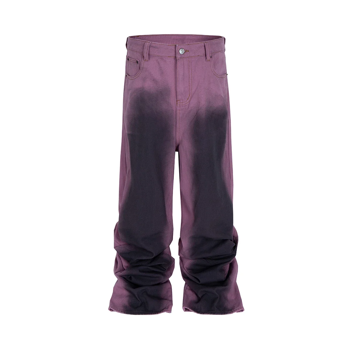 High Street Wide Leg Dirty Draped Painted Cargo Pants for Men and Women Washed Baggy Jeans Loose Casual Denim Trousers Oversize