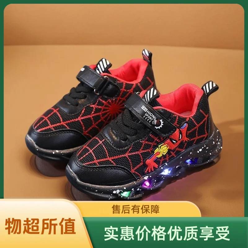 

Cartoon Children's Led Shoes Boys And Girls Sports Soft Sole Breathable Kids Shoes Size21-30