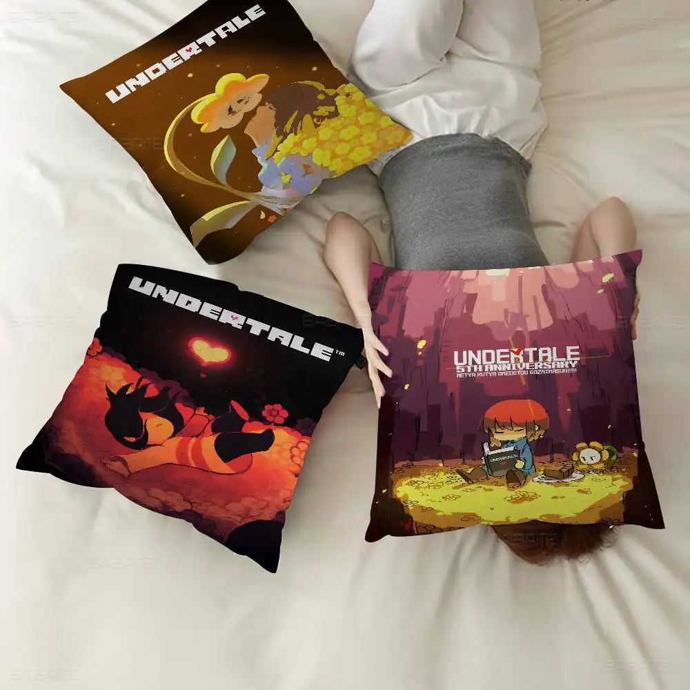 Sans U-Undertale Game Pillow Cover for Bedroom Room and Living Room Sofa Decorative Cushion Cover