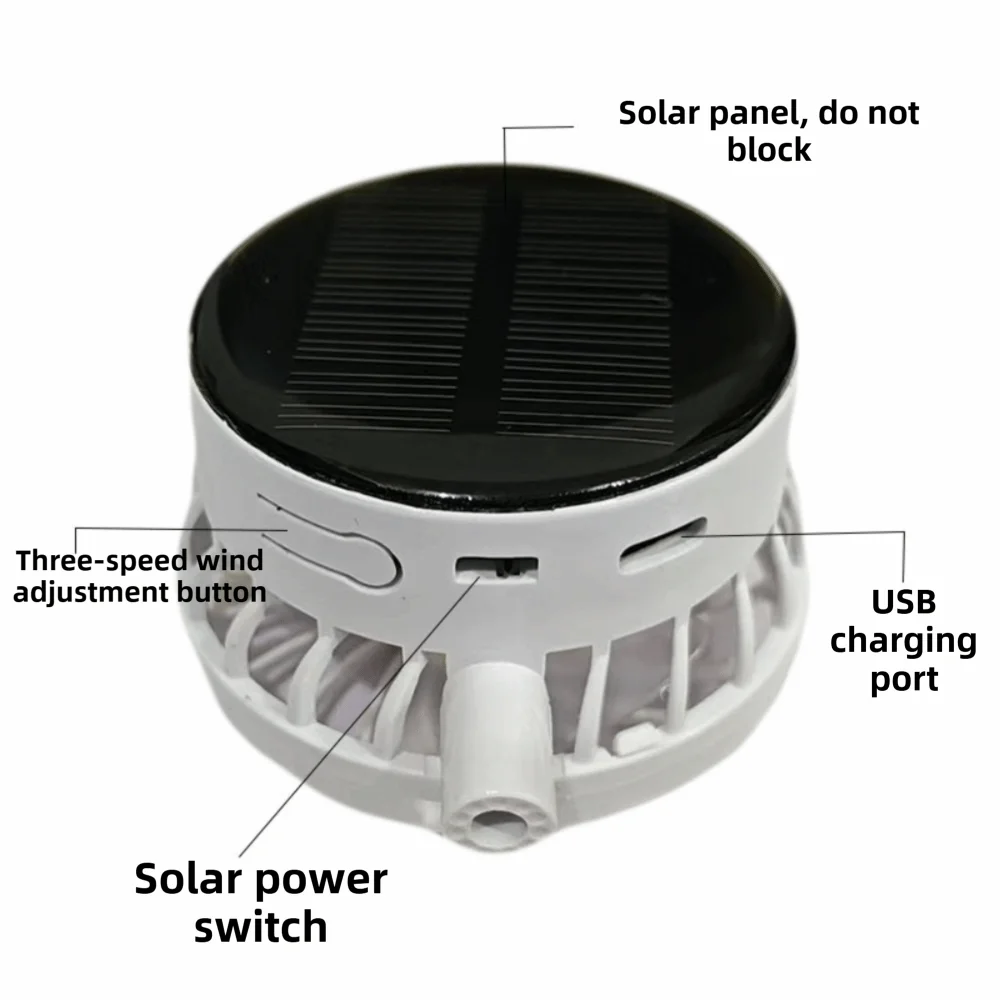 Schnell trocknender Sonnenhut mit Solarventilator, 300/600 mA, USB-Aufladung, Unisex-Sonnenhut, verstellbar, UV-Schutz, Baseballkappe, Sommer, Outdoor – Detail 4