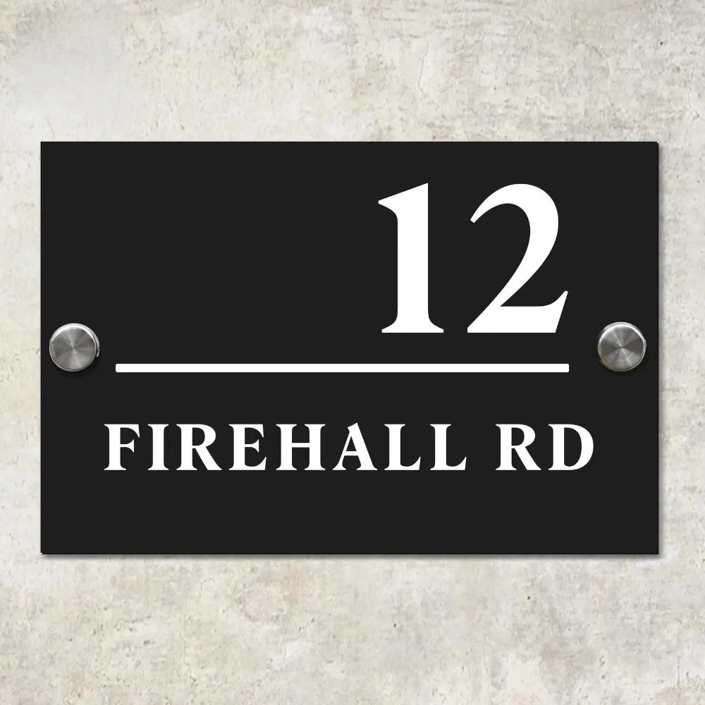 Pelat Pintu Dalam Ruangan Akrilik Abu-abu Arang Kustom, Desain Sederhana - Braket Baja Tahan Karat, Nomor Pintu Modern, Dekorasi Rumah Baru