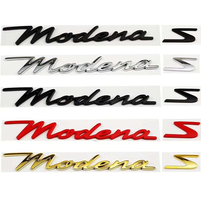 

Car ABS S Logo Trunk Side Body Badge Emblem Decals Sticker For Maserati Modena S Levante Quattroporte Ghibli Granturismo Trofeo