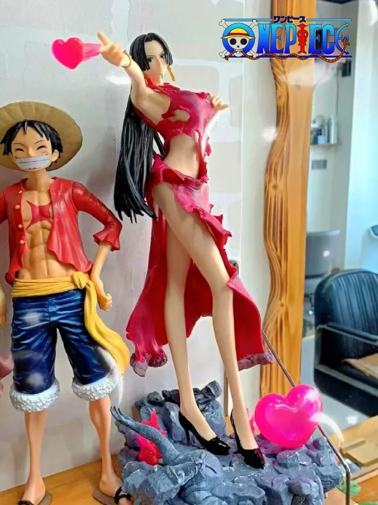 30cm One Piece Boa Hancock Tall Sexy Girl Pvc Anime Action Figurine With Led Light Collectible Statue Undressable Model Toys New