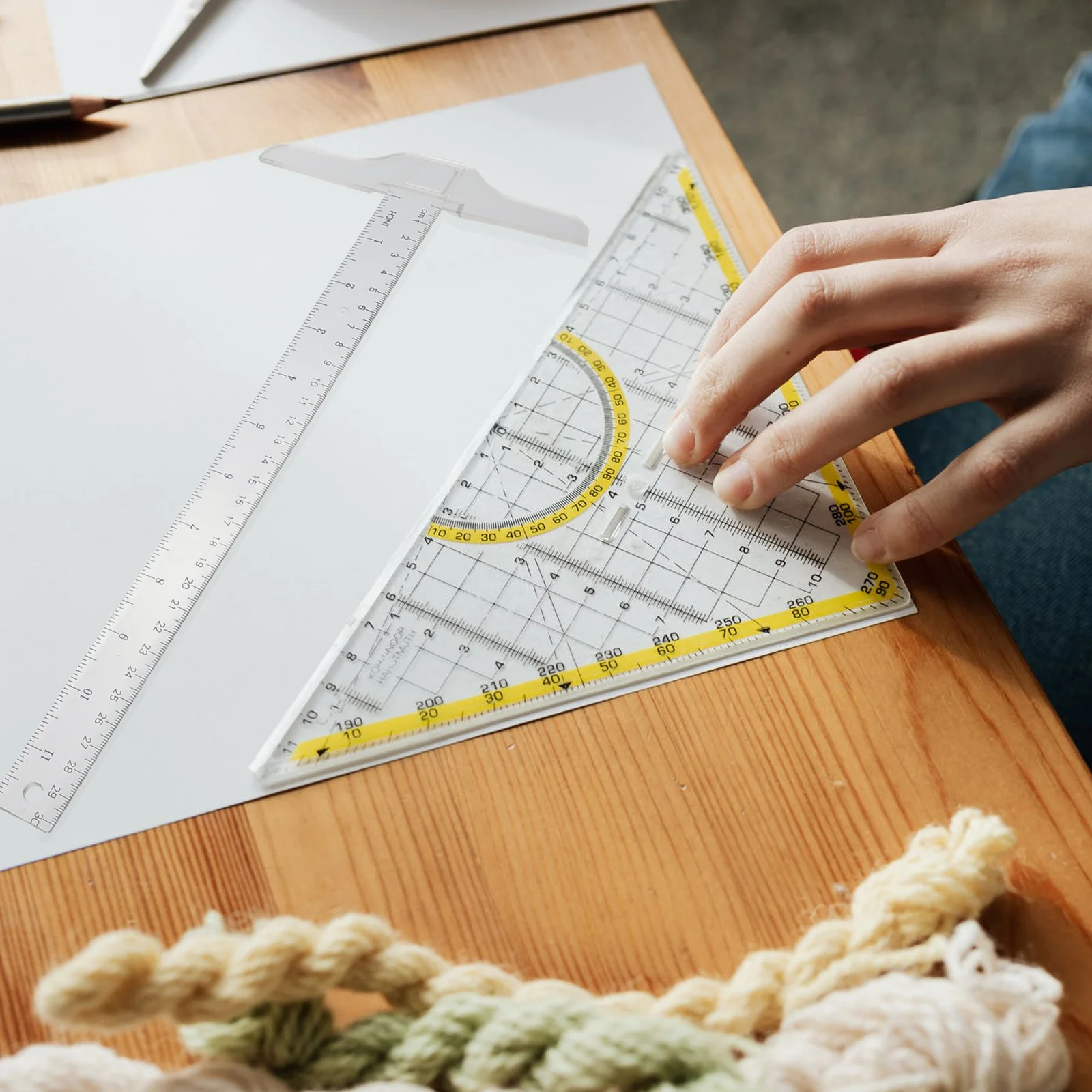 2 stuks liniaal kunststof dubbele schaal meetinstrument precisie opstellen liniaal voor technische architectuur kantoor schoolgebruik