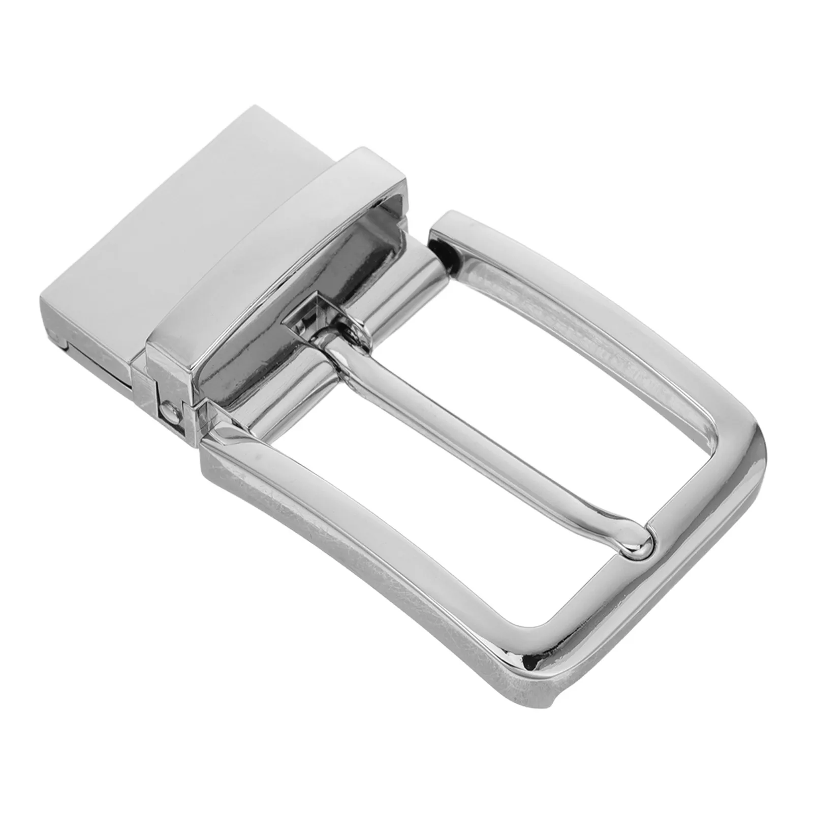 Reversible Belt Buckle Zinc Alloy Clip Replacement for 3 Cm Men Jeans Belts Single Prong Metal Waistband Fastener Casual