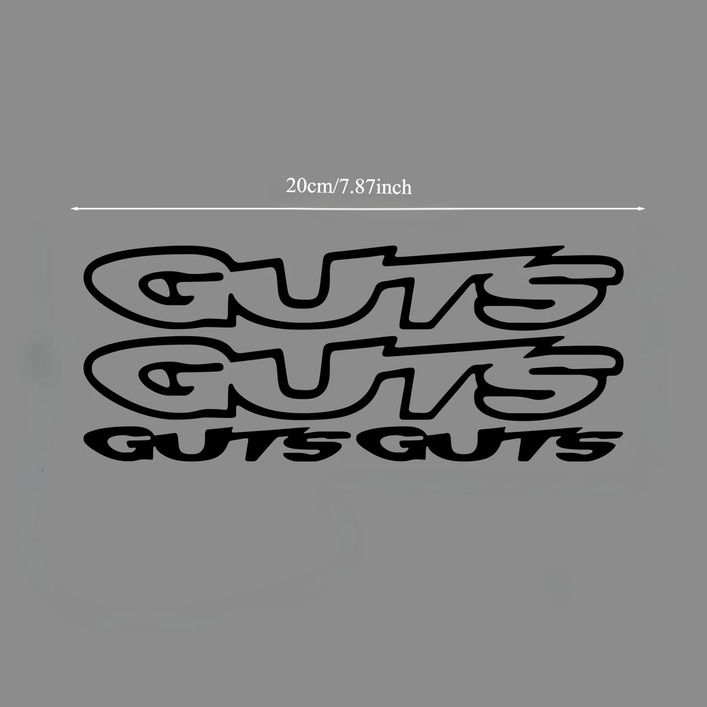2PCS GUTS Gothic Graffiti Reflective Vinyl Stickers, Waterproof Scratch‑Resistant Decals for Car Motorcycle Truck Decor