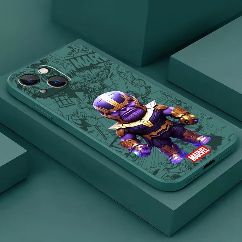 Capa de telefone para iPhone 15, 14, 13, 12, 11 Pro Max, 6, 6S, 7, 8 Plus, 13, 12 Mini, X, Marvel Thanos Loki, XR, XS máximo