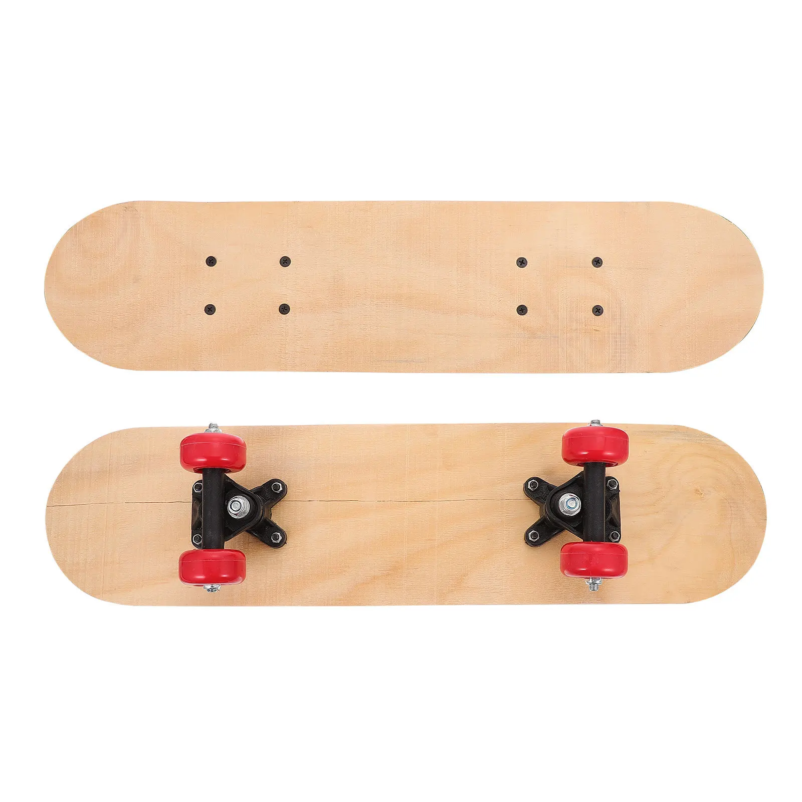 Skateboard Kayu DIY Tanpa Finishing Warna Cokelat Dapat Dicat Desain Unik Hadiah Natal