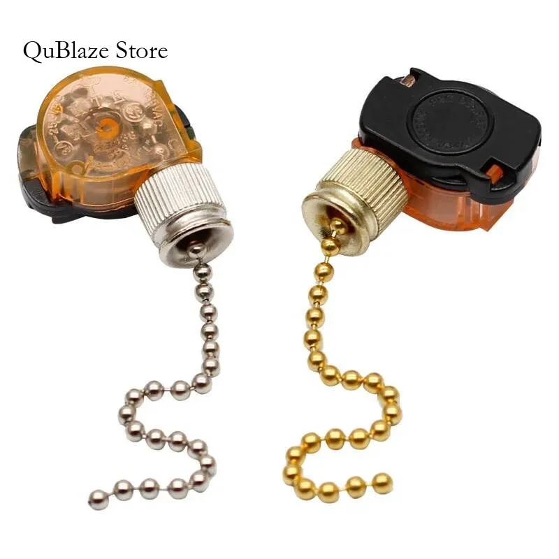 

E87438 303 ON OFF 2 Position 3A 250VAC 6A 125VAC Ceiling Fan Light Pull Chain Switch