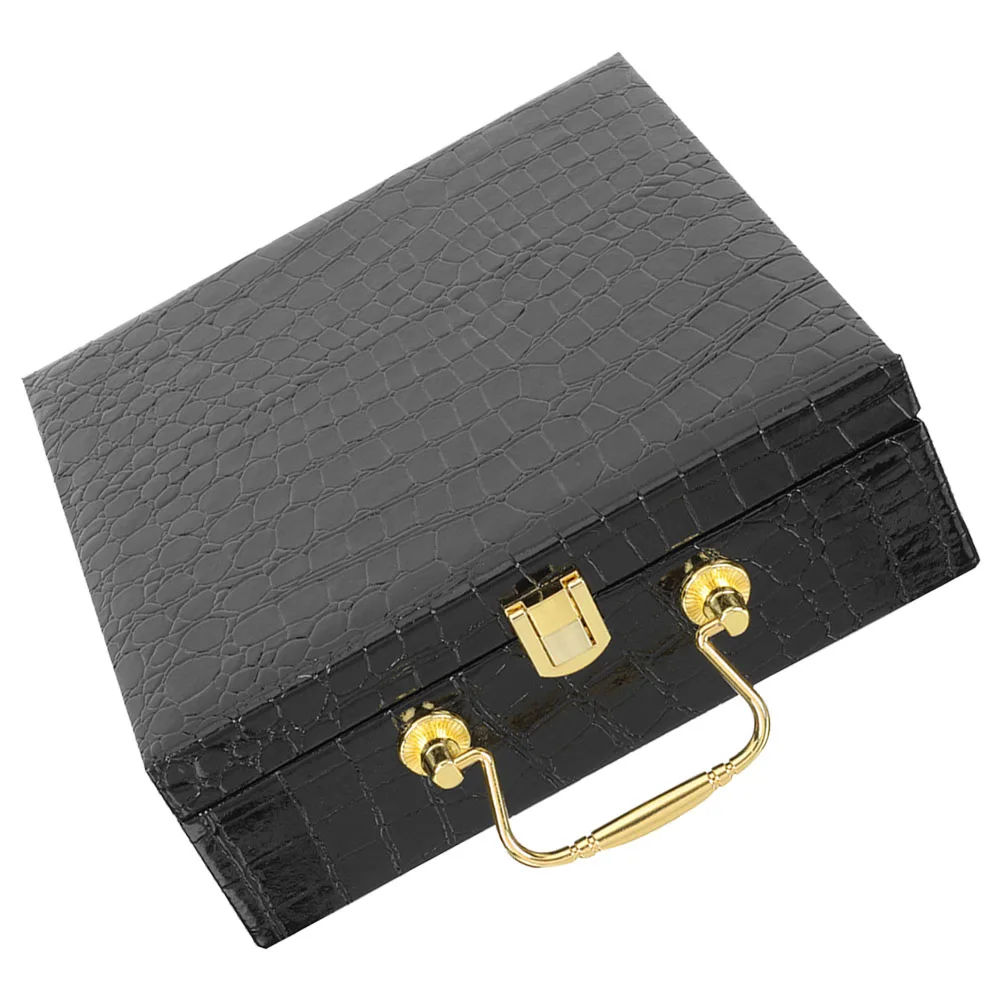 

【】Cigar Storage Case Humidor Crocodile Pattern Portable Dust Proof Travel Holder Large Capacity Cigar Container
