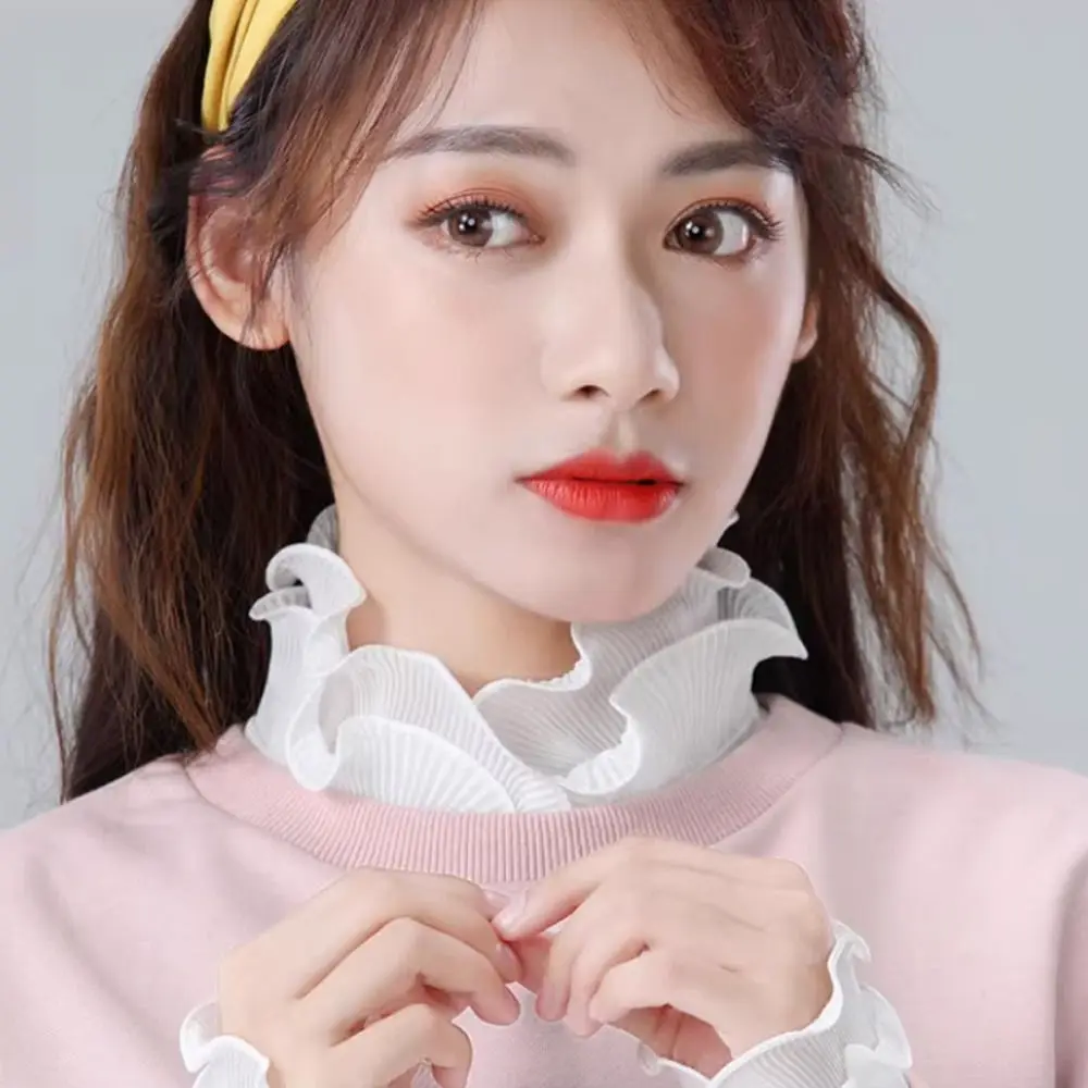 

New Fashion Detachable Fake Collar Lace Adjustable Neckline White Black False Collar Women Girls