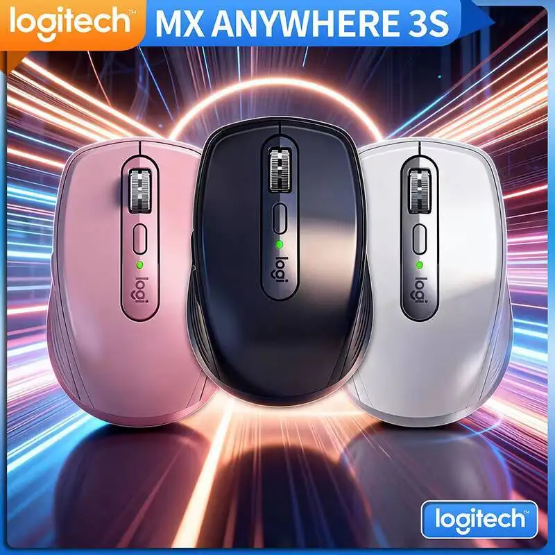 

High-Precision MX Anywhere 3S - 8K DPI, 3-Device Bluetooth, Silent Click, Ideal for Flower Fair Booth & Back Office Use