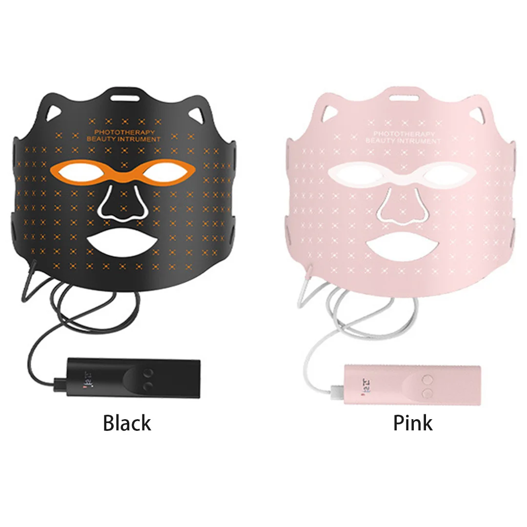 Máscara de belleza para mujer, máscaras de rejuvenecimiento de fotones de la piel, 7 colores, 36 luces LED, rojo, azul, naranja, Triple espectro, manchas, encogimiento de poros