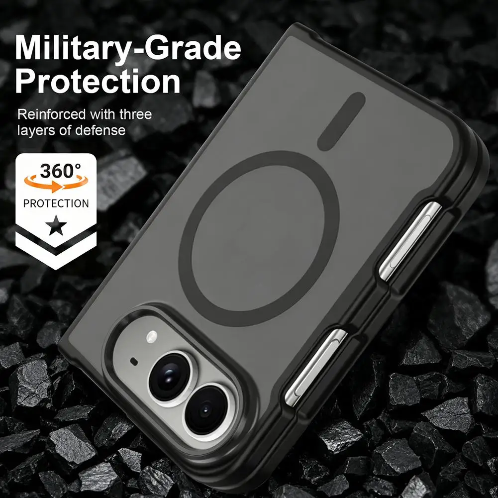 For IPhone Duo 18Fold Case Luxury Matte Clear Skin Magnetic Case Anti -Scratch Anti-fall Protective Cover Accessories