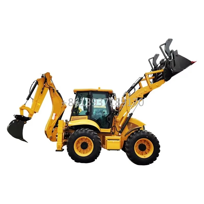 Trator de plástico com retroescavadeira e carregadeira frontal fabricado na China