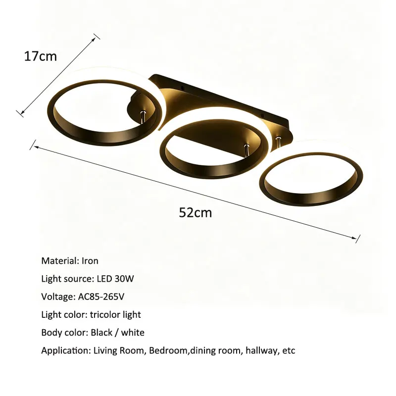 Nordic Entrance Ceiling Hallway Light Tri Colored Light Balcony Led Light Personalized And Creative Living Room Ceiling Light