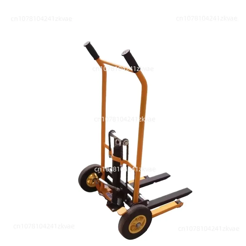 200kg Load-Bearing Forklift Portable Manual Handling Stacker Light and Small Household Lift Truck Folding Flat Tiger Cart