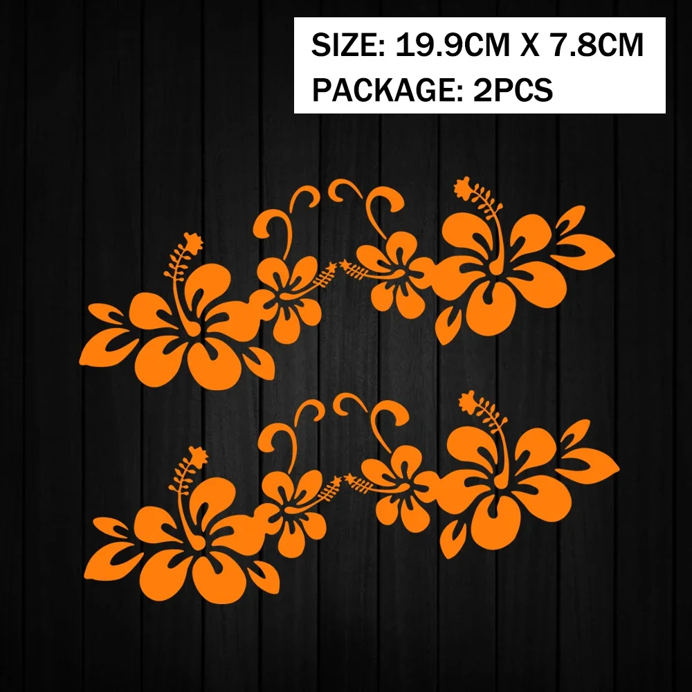 Voor Honda Toyota Hawaiiaanse Hibiscus Bloemvorm Reflecterende Motorfiets Scooter Elektrische Helm Body Window Voorruit Auto Sticker
