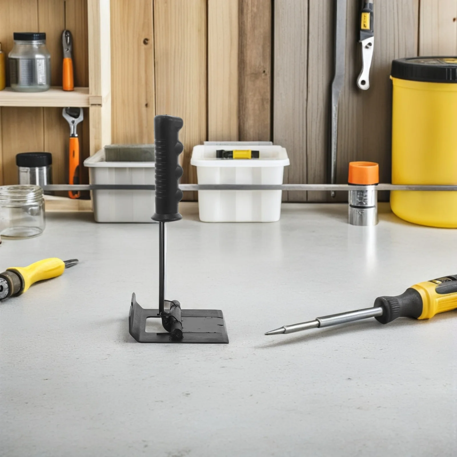 قضيب رفع مجتذب معدني مسطح شديد التحمل لإزالة أرضية بلاط اللوح أداة تحسين متعددة قبضة نونسليب