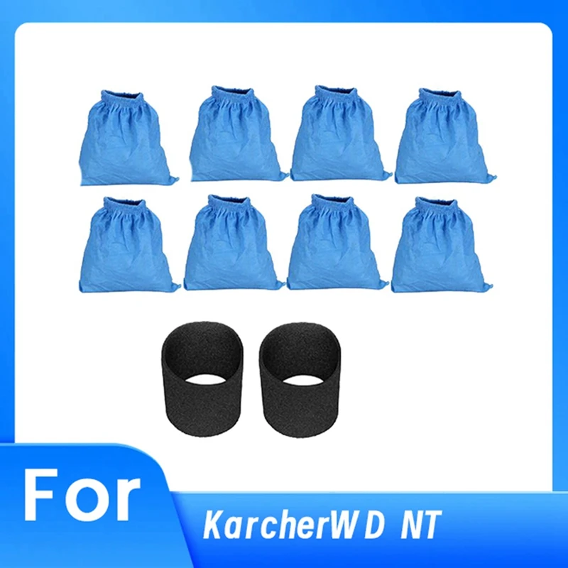 

A74E-Textile Filter Bags Wet And Dry Foam Filter For Karcher MV1 WD1 WD2 WD3 Vacuum Cleaner Filter Bag Vacuum Cleaner Parts