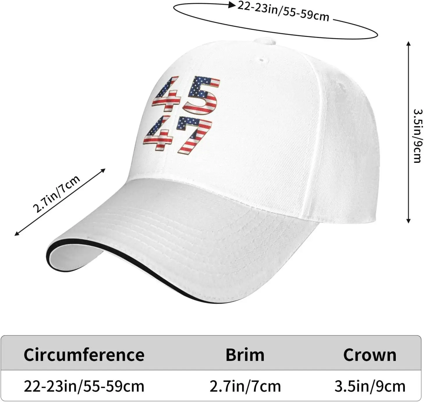 Trump 2024 President Cap Trump 45 and 47 American Flag 45 47 Trump Hat Baseball Cap Funny Trucker Cap