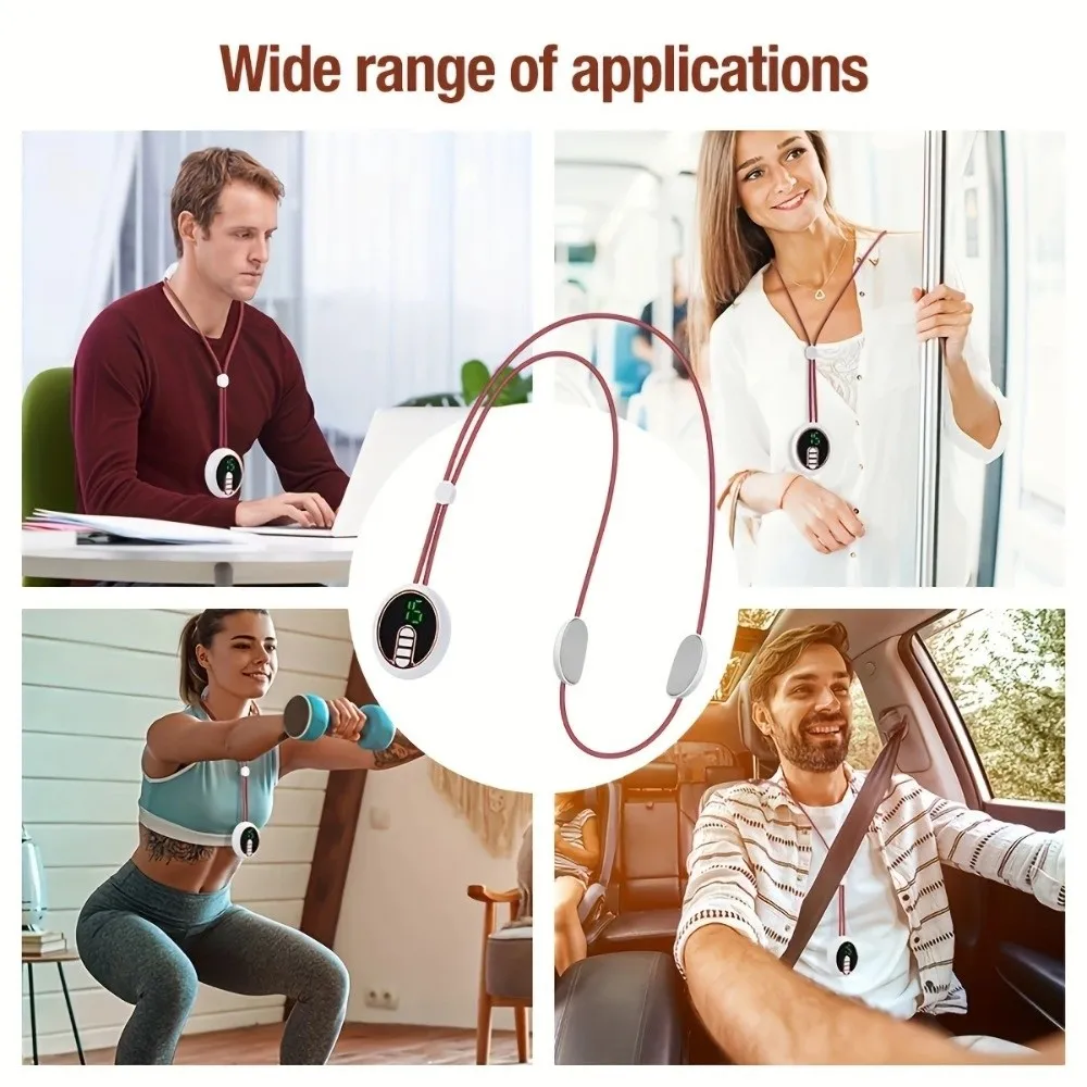 

Hot Compress Micro Current Neck Massager Ten Pulse Legs Hands Hanging Massage Device Body Massage Ergonomic