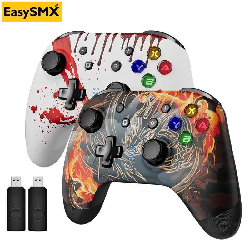 New 2PCS EasySMX Bayard 9124 Joystick Bluetooth Gamepad Pro Controller For Nintendo Switch/ PC Laptop Steam/Cellphone,Motion