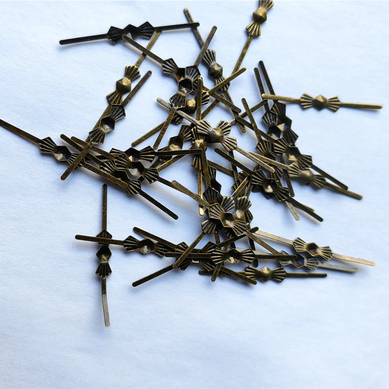 Hot Selling 500pcs L33mm Bronze Butterfly Hooks/ Tie Clips Crystal Chandelier Beads Connector Metal Bowtie Butterfly For Chain