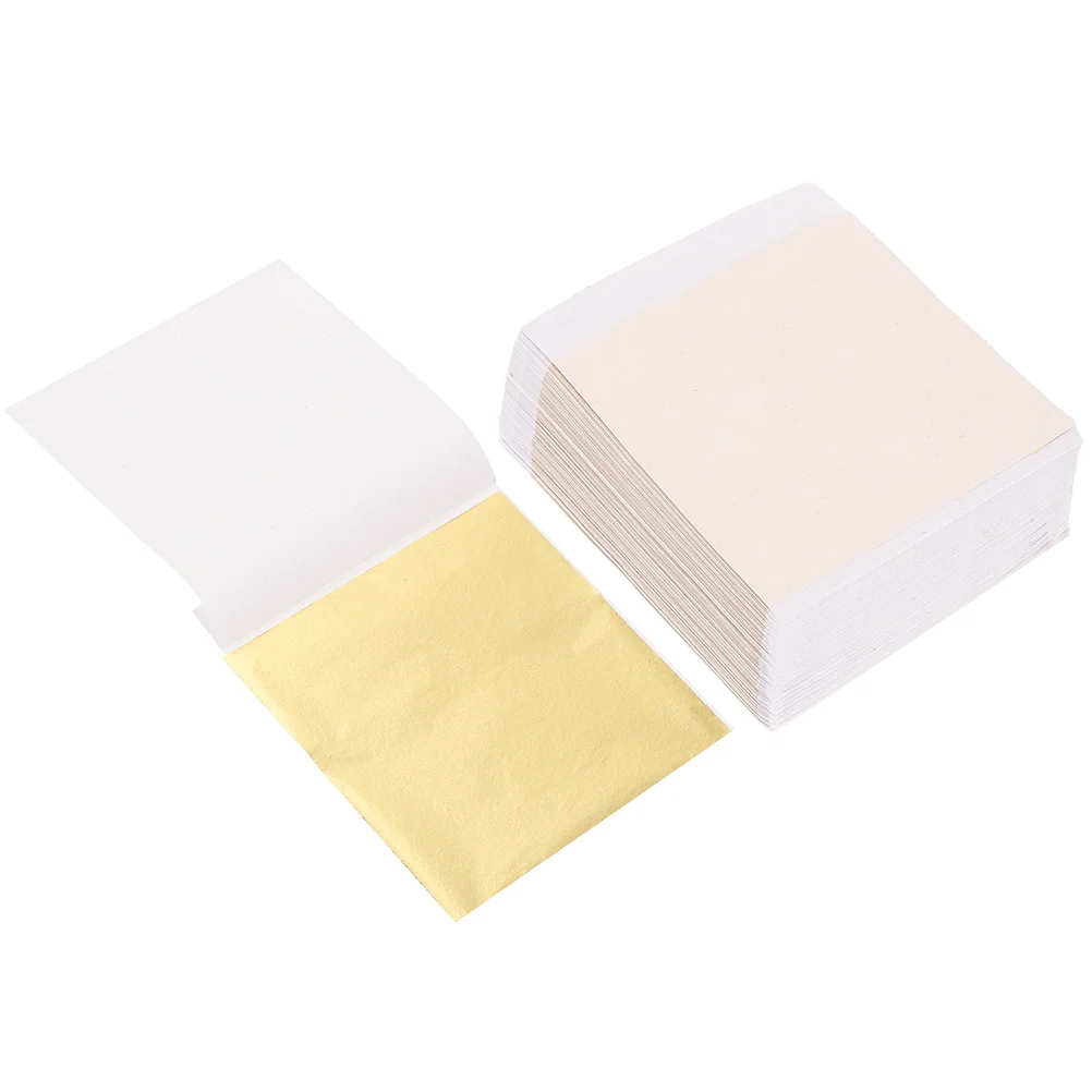 

200 Sheets Paper 100 A 100 K Gold DIY Gilding Furnishings Gold Foil Flakes Diy Decoration Craft Art Hot Stamping