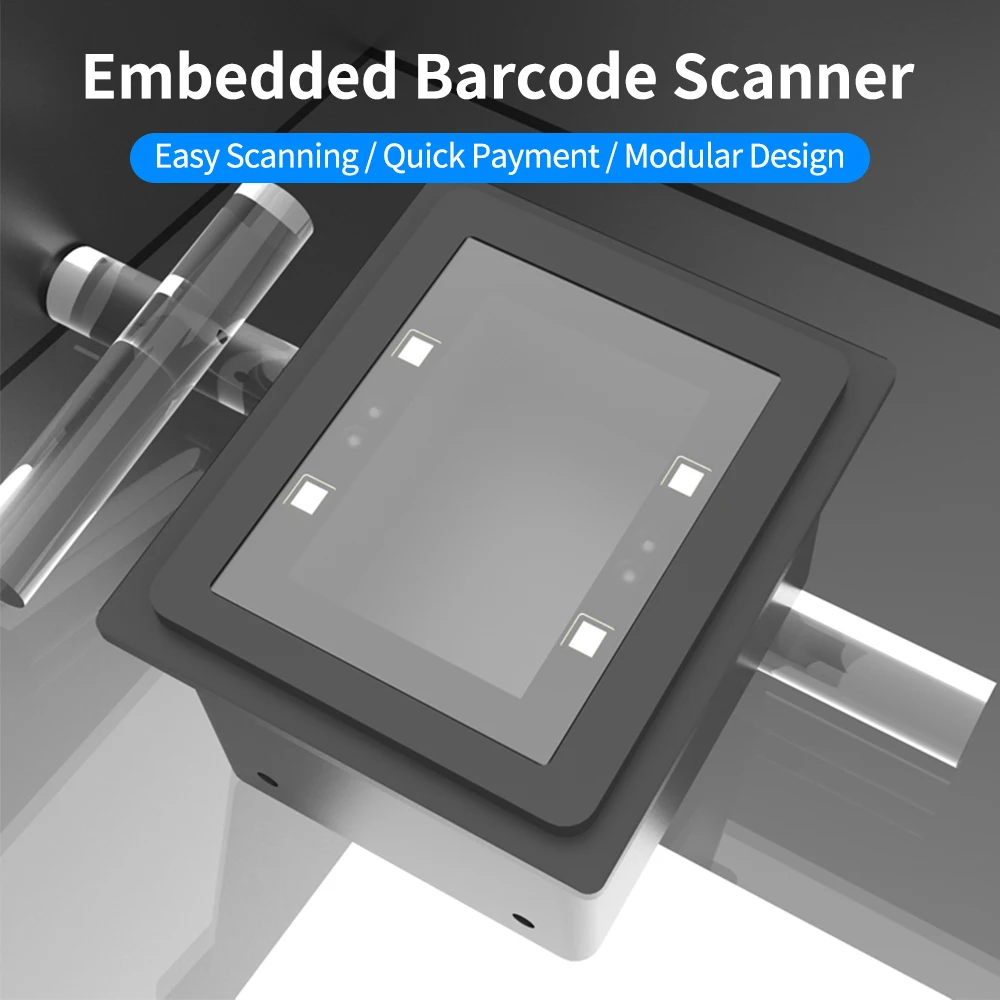 Embedded Barcode Scanner Self-Induction 1D/2D/QR Bar Code Reader Module Scanner USB Scanner Support Command Control