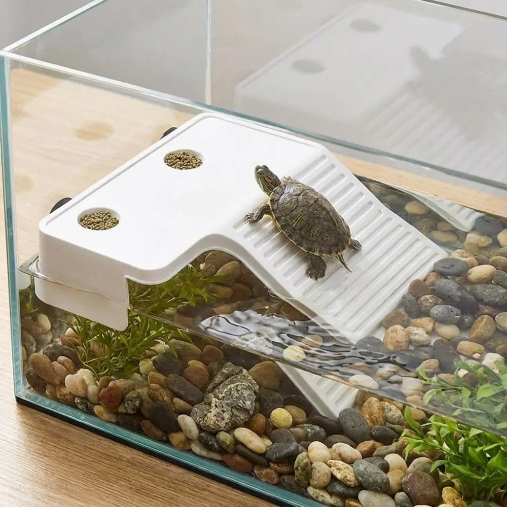 Non-Slip Turtle Floating Platform Suction Cup Plastic Basking Platform Stable Turtle Climbing Slope Turtle Enclosure