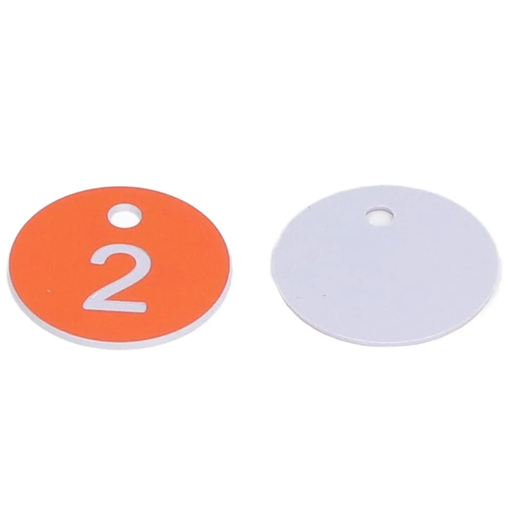 50Pcs ABS Serial Number Tags Round Shape Numbered 1-50 Apiary Labels Distinct Hues Durable Livestock Sorting Markers