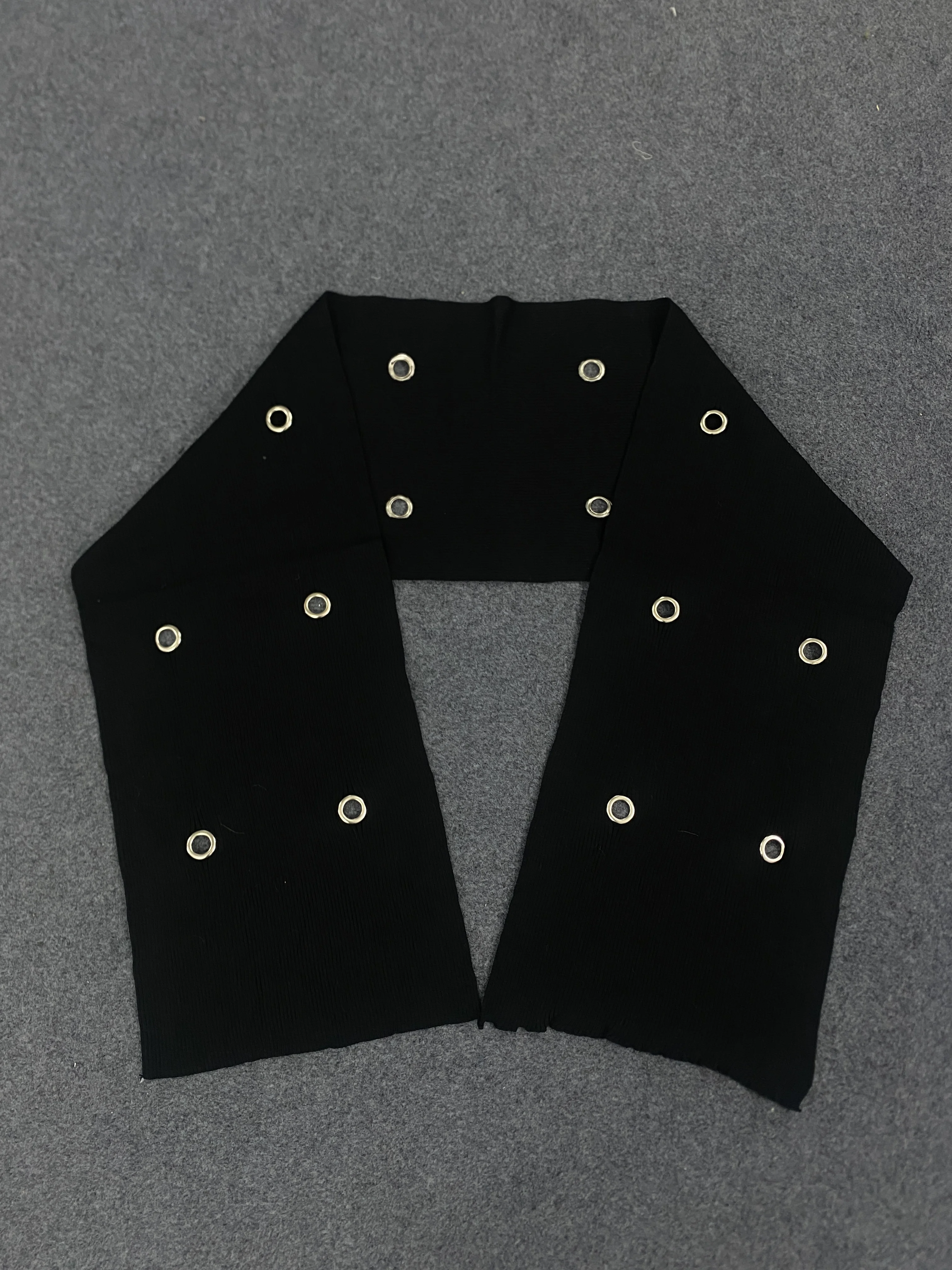 

Knitted Warm Scarf Trendy Embroidery Outdoor Versatile Men's and Women's Iron Circle Metal Adult Shawl Winter