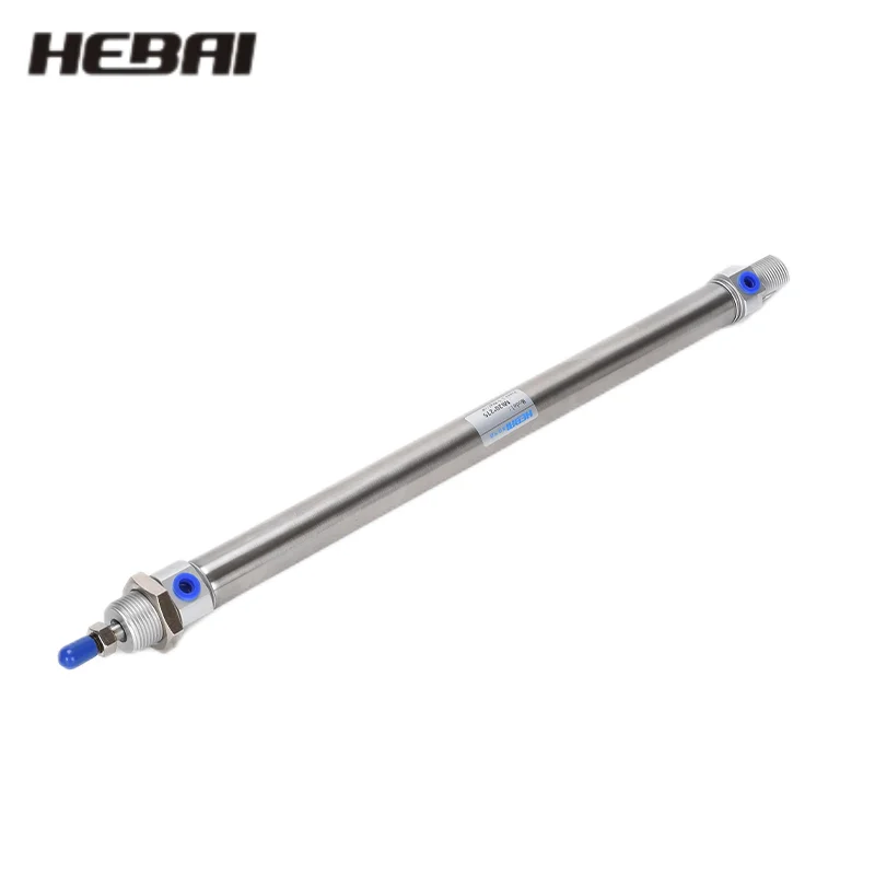 HEBAI Small Stainless Steel Mini Cylinder MI16 CD85N16 pneumatic cylinder MI/CD85N Bore 10 12 16 20 25mm Stroke 5-300mm