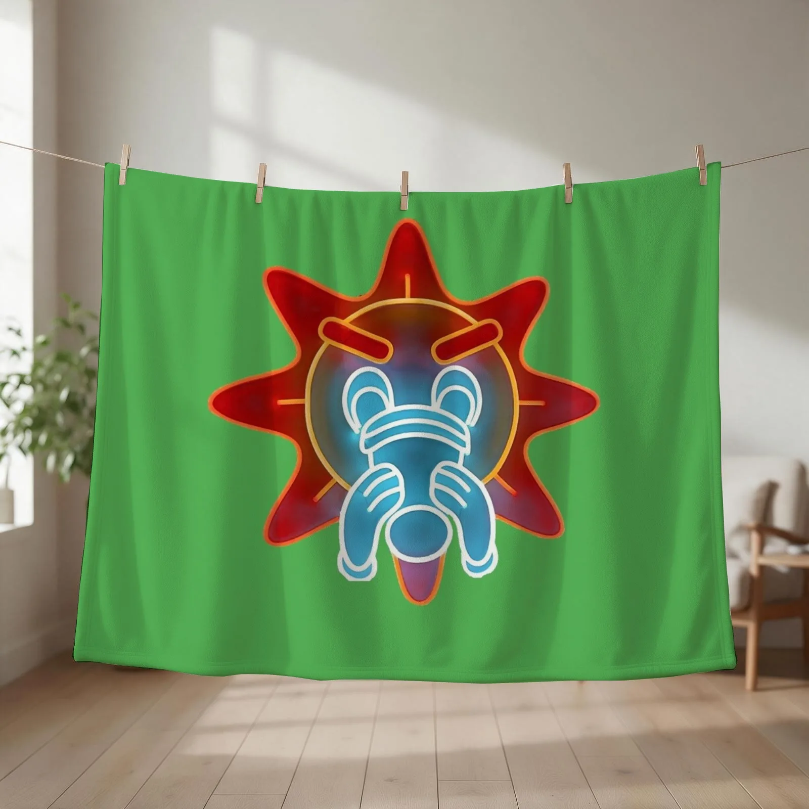 New Chief Keef GloGang Glo Man Logo Artwork Classic T-Shirt Throw Blanket for babies Bed covers Single Shaggy Blankets