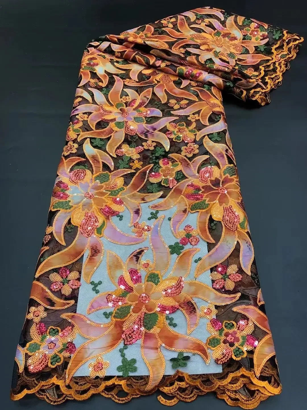 

Gold French Net Lace Fabric 2021 High Quality Lace African Lace Fabric for Wedding Nigerian Tulle Lace Material Sewing