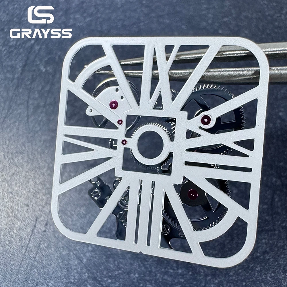 قرص مربع موديل هيكل عظمي قرص ميكانيكي قرص روماني قرص سانتوس NH35 NH70 ساعة يد تعمل بالحركة أدوات إصلاح الملحقات