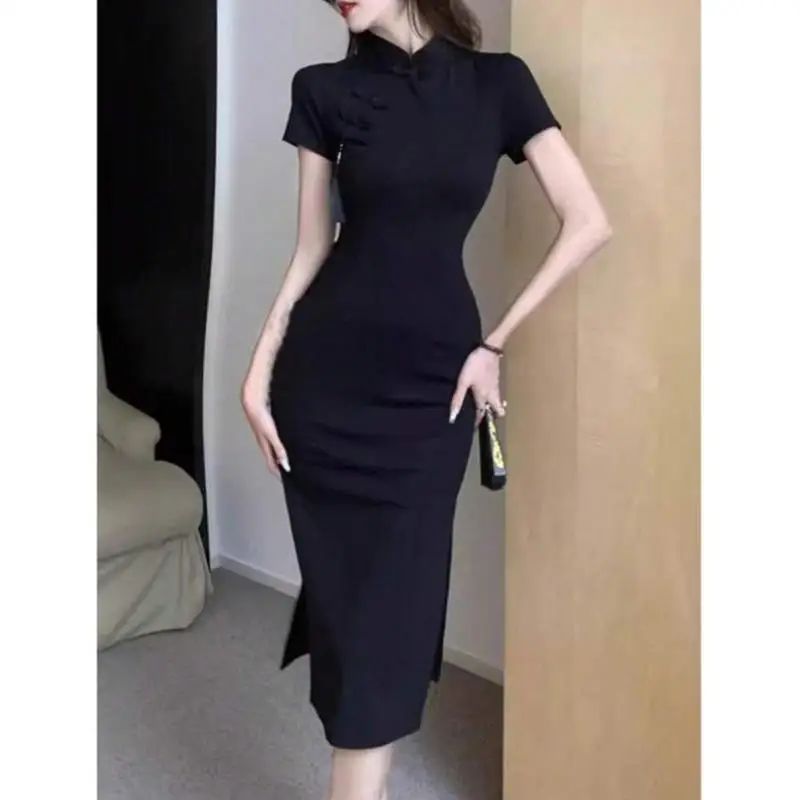 

Pure Bla ort Sve Dr for Women New Sle Casual Sports Suit Set Autumn Season Seven Sve T-irt ort P...