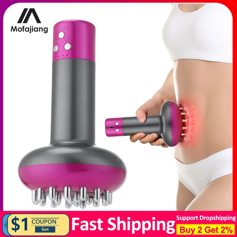 

Guasha Massager Body Shaping Heating Meridian Scraping Brush Lymphatic Detoxification Regimen Dredge Fat Burner