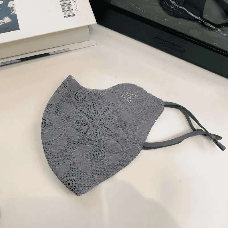 Elegant Lace Sun Protection Mask Lightweight Breathable 3D Face Mask Unisex Summer Outdoor Daily Fashion Accessory